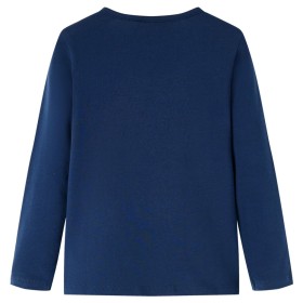 Kinder-Langarmshirt Marineblau 140