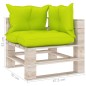 Garten-Ecksofa aus Paletten mit Kissen Kiefernholz Garten-Ecksofa aus Paletten mit Kissen Kiefernholz