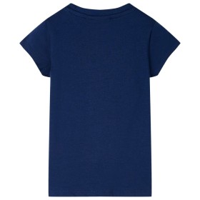 Kinder-T-Shirt Marineblau 116
