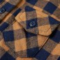 Kinderhemd Karomuster Cognac und Blau 92 Kinderhemd Karomuster Cognac und Blau 92