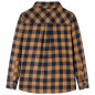 Kinderhemd Karomuster Cognac und Blau 116 Kinderhemd Karomuster Cognac und Blau 116