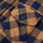 Kinderhemd Karomuster Cognac und Blau 116 Kinderhemd Karomuster Cognac und Blau 116