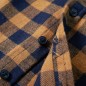 Kinderhemd Karomuster Cognac und Blau 116 Kinderhemd Karomuster Cognac und Blau 116