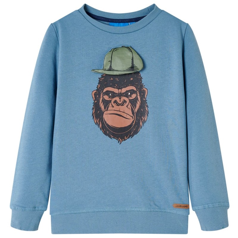 Kinder-Sweatshirt Mittelblau 128 Kinder-Sweatshirt Mittelblau 128