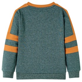 Kinder-Sweatshirt Dunkelgrün Melange 104