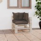 Garten-Ecksofa aus Paletten mit Kissen Kiefernholz Garten-Ecksofa aus Paletten mit Kissen Kiefernholz