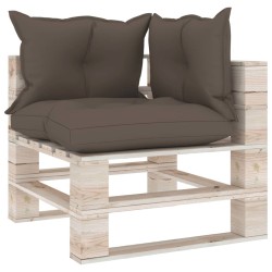 Garten-Ecksofa aus Paletten mit Kissen Kiefernholz