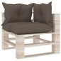 Garten-Ecksofa aus Paletten mit Kissen Kiefernholz Garten-Ecksofa aus Paletten mit Kissen Kiefernholz