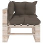 Garten-Ecksofa aus Paletten mit Kissen Kiefernholz Garten-Ecksofa aus Paletten mit Kissen Kiefernholz