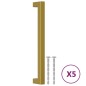 vidaXL Möbelgriffe 5 Stk. Golden 192 mm Edelstahl vidaXL Möbelgriffe 5 Stk. Golden 192 mm Edelstahl