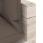Garten-Ecksofa aus Paletten mit Kissen Kiefernholz Garten-Ecksofa aus Paletten mit Kissen Kiefernholz