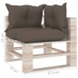 Garten-Ecksofa aus Paletten mit Kissen Kiefernholz Garten-Ecksofa aus Paletten mit Kissen Kiefernholz
