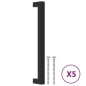vidaXL Möbelgriffe 5 Stk. Schwarz 192 mm Edelstahl vidaXL Möbelgriffe 5 Stk. Schwarz 192 mm Edelstahl