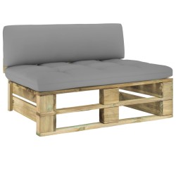 Garten-Mittelsofa aus Paletten Grün Imprägniertes Kiefernholz