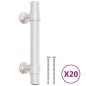 vidaXL Möbelgriffe 20 Stk. Silbern 64 mm Edelstahl vidaXL Möbelgriffe 20 Stk. Silbern 64 mm Edelstahl