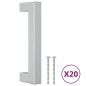 vidaXL Möbelgriffe 20 Stk. Silbern 96 mm Edelstahl vidaXL Möbelgriffe 20 Stk. Silbern 96 mm Edelstahl