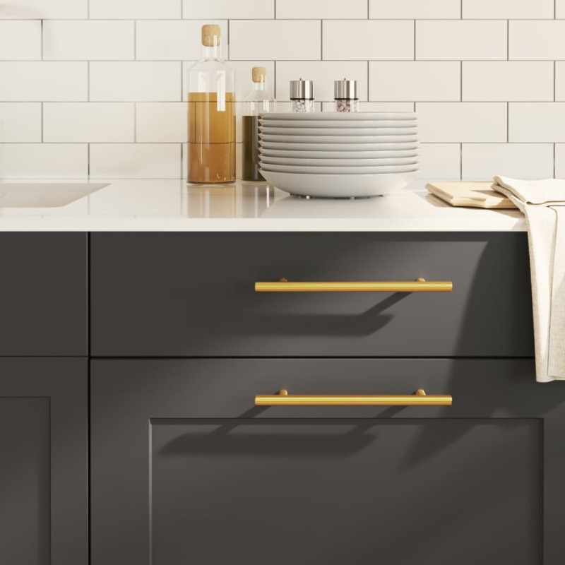 vidaXL Möbelgriffe 20 Stk. Golden 160 mm Edelstahl vidaXL Möbelgriffe 20 Stk. Golden 160 mm Edelstahl