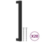 vidaXL Möbelgriffe 20 Stk. Schwarz 192 mm Edelstahl vidaXL Möbelgriffe 20 Stk. Schwarz 192 mm Edelstahl