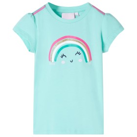 Kinder-T-Shirt Helles Minzgrün 140