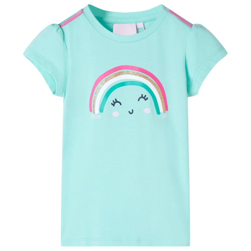 Kinder-T-Shirt Helles Minzgrün 140 Kinder-T-Shirt Helles Minzgrün 140