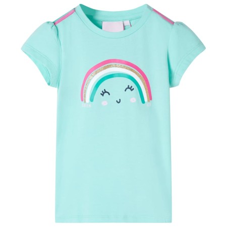 Kinder-T-Shirt Helles Minzgrün 140