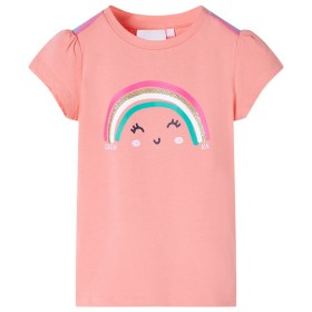 Kinder-T-Shirt Korallenrosa 128