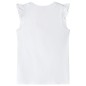 Kinder-T-Shirt mit Rüschenärmeln Ecru 116 Kinder-T-Shirt mit Rüschenärmeln Ecru 116