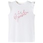 Kinder-T-Shirt mit Rüschenärmeln Ecru 140 Kinder-T-Shirt mit Rüschenärmeln Ecru 140