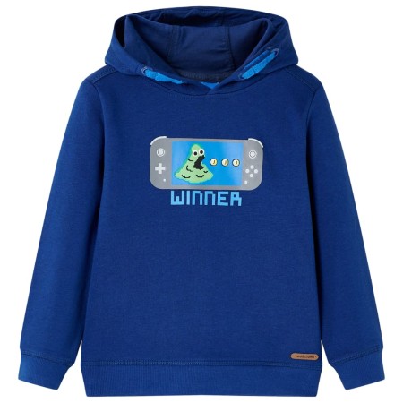 Kinder-Kapuzenpullover Dunkelblau 128