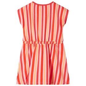 Kinderkleid mit Kordelzug Rosa und Rot 92