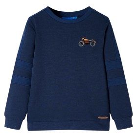 Kinder-Sweatshirt Marineblau Melange 92