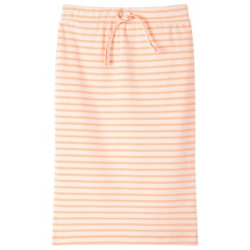 Kinderrock mit Streifen Gerade Neonorange 116