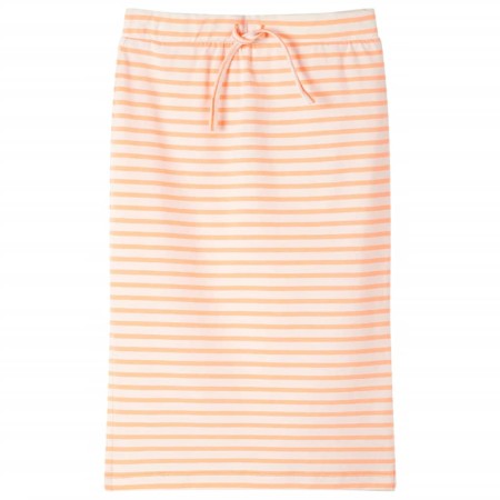 Kinderrock mit Streifen Gerade Neonorange 92