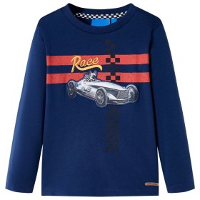 Kinder-Langarmshirt Marineblau 116