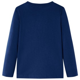 Kinder-Langarmshirt Marineblau 140