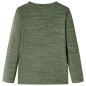 Kinder-Langarmshirt Khaki Melange 128 Kinder-Langarmshirt Khaki Melange 128