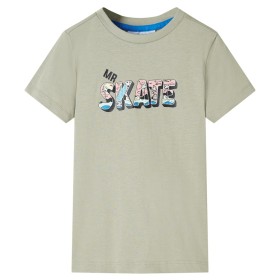 Kinder-T-Shirt Helles Khaki 140