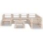 8-tlg. Garten-Lounge-Set aus Paletten Kiefernholz 8-tlg. Garten-Lounge-Set aus Paletten Kiefernholz