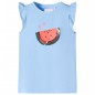 Kinder-T-Shirt mit Rüschenärmeln Hellblau 92 Kinder-T-Shirt mit Rüschenärmeln Hellblau 92