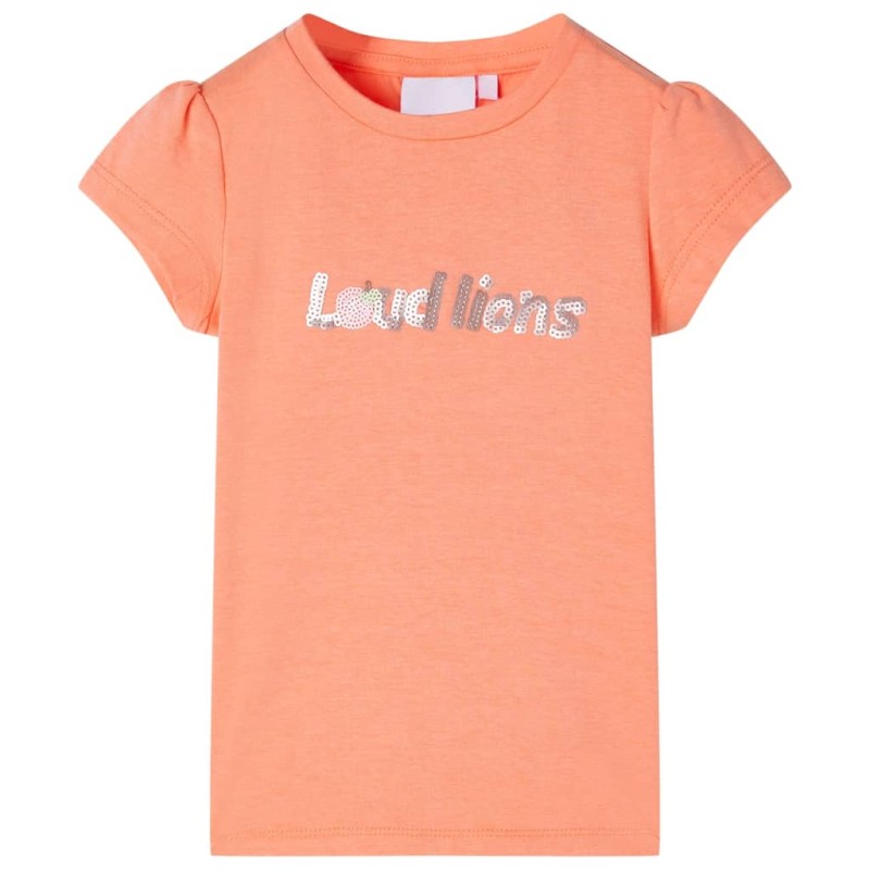 Kinder-T-Shirt mit Flügelärmeln Neonorange 128 Kinder-T-Shirt mit Flügelärmeln Neonorange 128