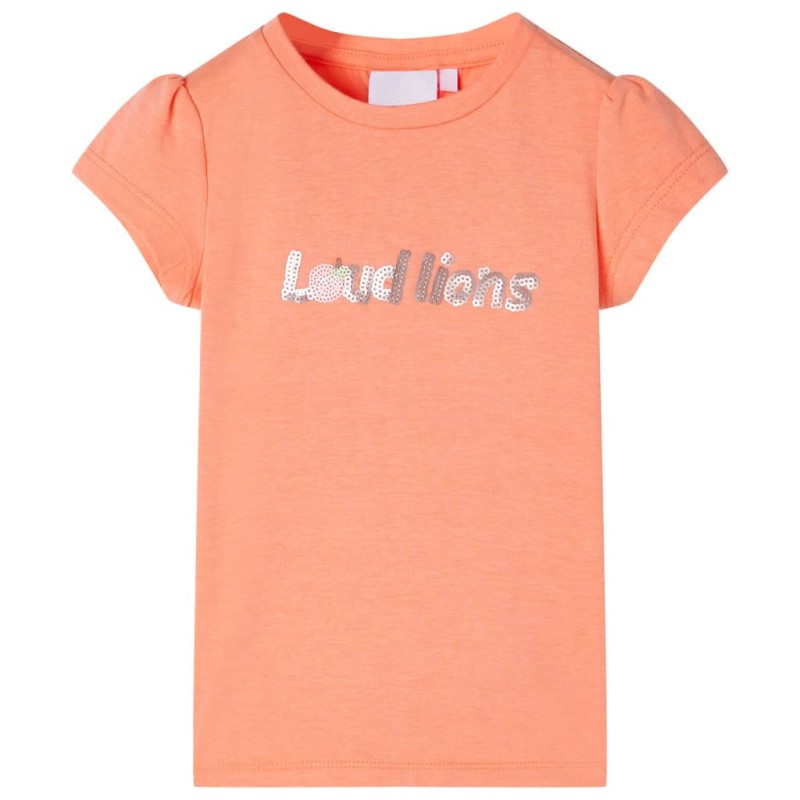 Kinder-T-Shirt mit Flügelärmeln Neonorange 104 Kinder-T-Shirt mit Flügelärmeln Neonorange 104