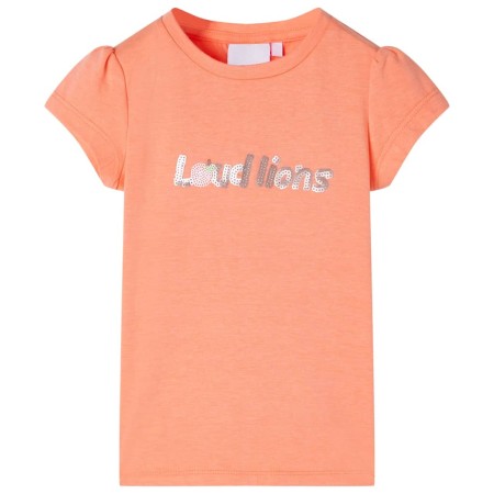 Kinder-T-Shirt mit Flügelärmeln Neonorange 104