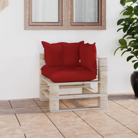 Garten-Ecksofa aus Paletten mit Kissen Kiefernholz