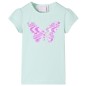 Kinder-T-Shirt mit Flügelärmeln Helles Minzgrün 104 Kinder-T-Shirt mit Flügelärmeln Helles Minzgrün 104