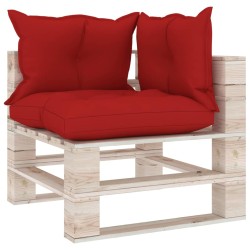 Garten-Ecksofa aus Paletten mit Kissen Kiefernholz