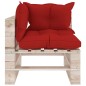 Garten-Ecksofa aus Paletten mit Kissen Kiefernholz Garten-Ecksofa aus Paletten mit Kissen Kiefernholz