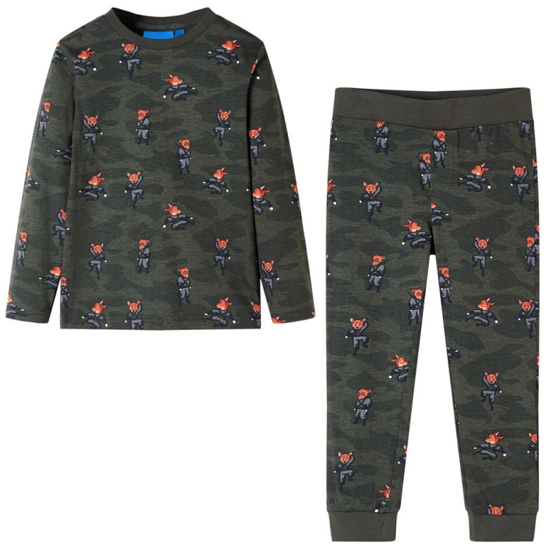 Kinderpyjama mit Langen Ärmeln Khaki 116 Kinderpyjama mit Langen Ärmeln Khaki 116
