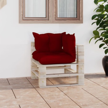 Garten-Ecksofa aus Paletten mit Kissen Kiefernholz