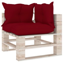 Garten-Ecksofa aus Paletten mit Kissen Kiefernholz