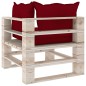 Garten-Ecksofa aus Paletten mit Kissen Kiefernholz Garten-Ecksofa aus Paletten mit Kissen Kiefernholz